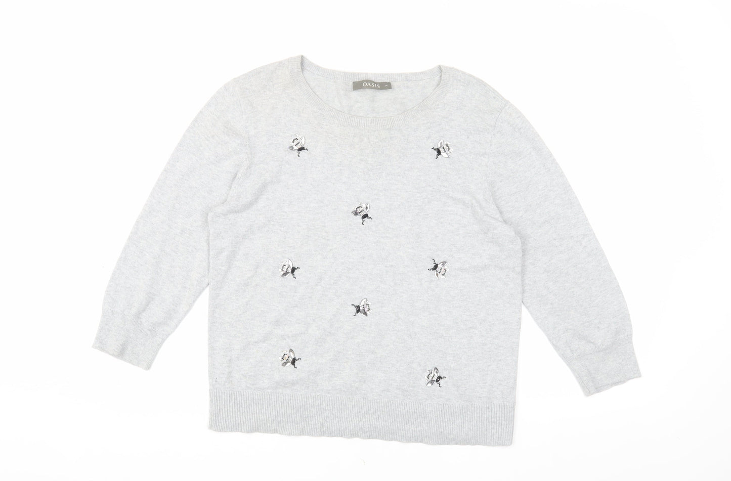 Womens UK Size M Oasis Ivory Pullover Jumper