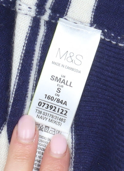 Womens UK Size S Marks and Spencer Blue Cardigan Jumper