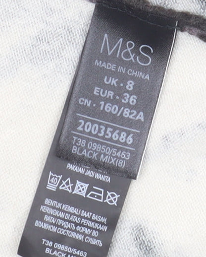Womens UK Size 8 Marks and Spencer Black Cardigan Jumper