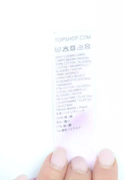 Topshop Women's Pink Hooded Jumper Dress, XS-S
