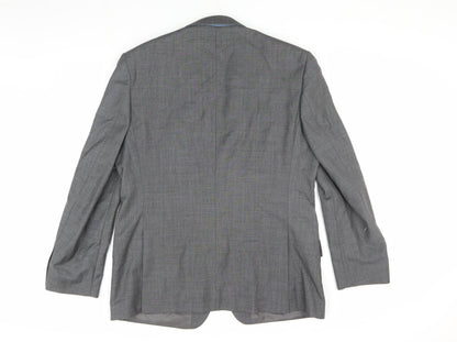 Mens UK Size 44 New & Lingwood Regular Grey Suit Jacket