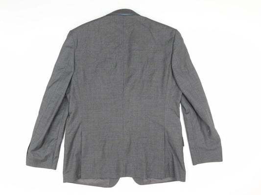 Mens UK Size 44 New & Lingwood Regular Grey Suit Jacket