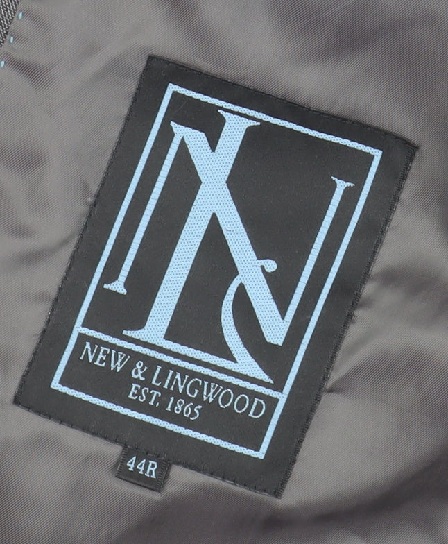 Mens UK Size 44 New & Lingwood Regular Grey Suit Jacket
