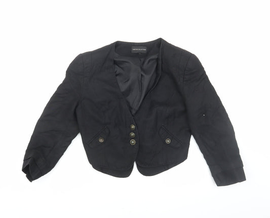 Marks and Spencer Black Linen Blazer, Size 10, Women's