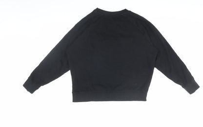 Womens UK Size S Pull & Bear Black Pullover Sweatshirt