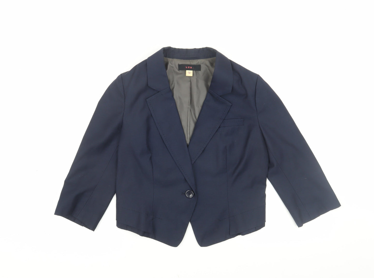 LUX Women's Blue Slim Fit Trouser Suit Jacket S
