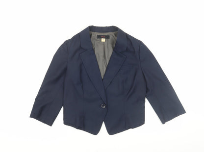 LUX Women's Blue Slim Fit Trouser Suit Jacket S