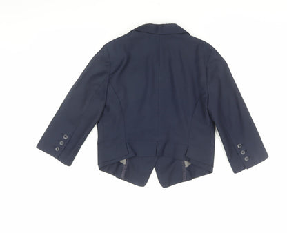 LUX Women's Blue Slim Fit Trouser Suit Jacket S
