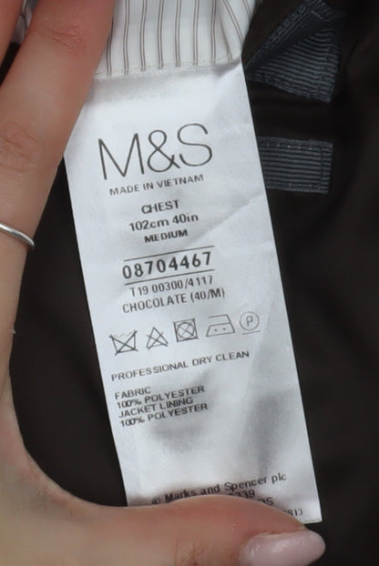 Mens UK Size 40 Marks and Spencer Regular Brown Suit Jacket