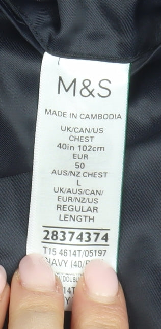Mens UK Size 40 Marks and Spencer Regular Navy Suit Jacket