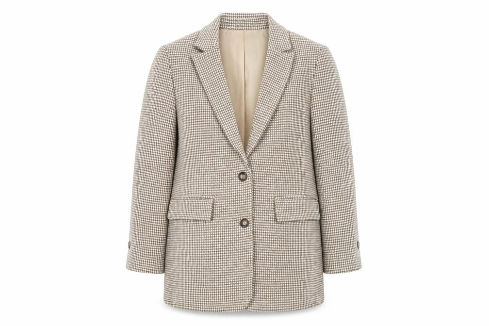 Womens UK Size S Zara Beige Basic Jacket