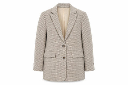 Womens UK Size S Zara Beige Basic Jacket