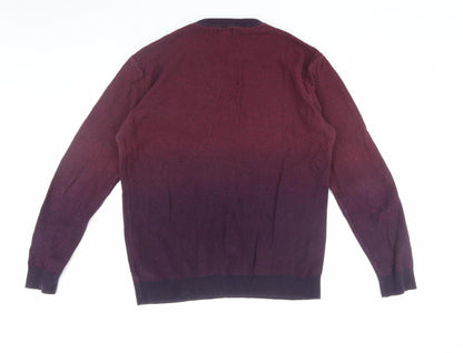 Next Men's Purple L Crew Neck Pullover Jumper Casual