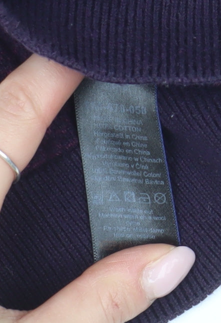 Next Men's Purple L Crew Neck Pullover Jumper Casual