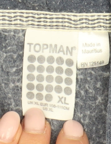 Topman Men’s Blue XL Full Zip Hoodie