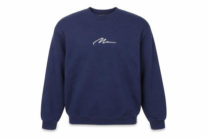 Mens UK Size L BoohooMAN Blue Pullover Sweatshirt