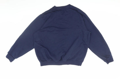 Mens UK Size L BoohooMAN Blue Pullover Sweatshirt