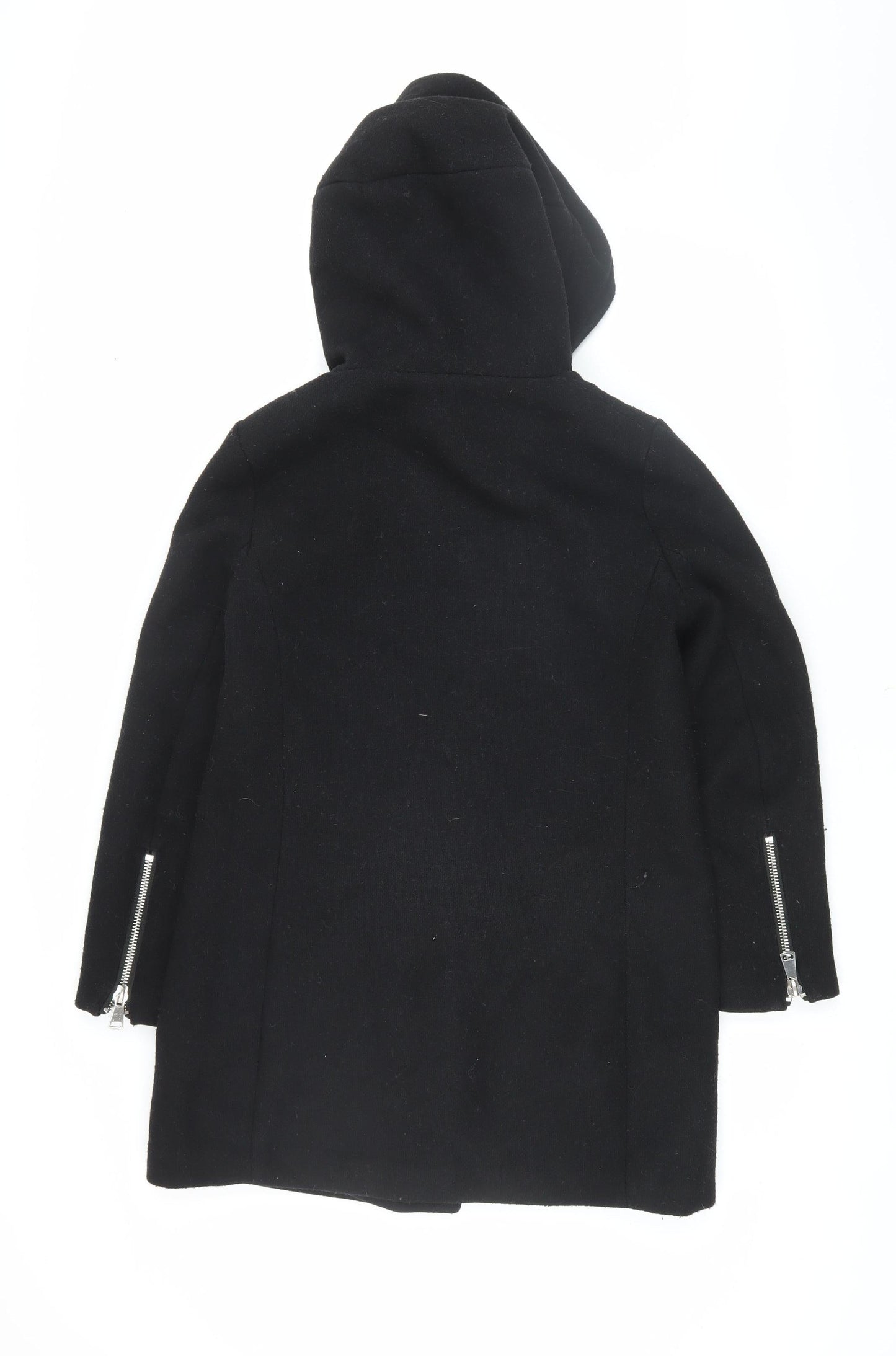 Womens UK Size S Mango Black Parka Coat