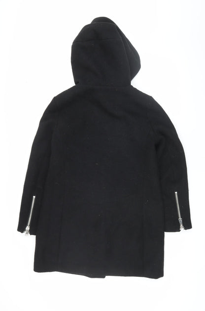Womens UK Size S Mango Black Parka Coat