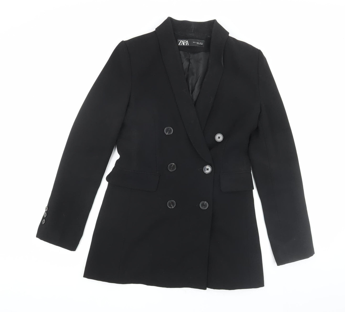 Zara Women's Black XS Double-Breasted Blazer