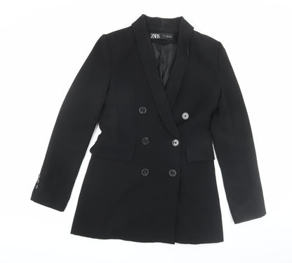 Zara Women's Black XS Double-Breasted Blazer