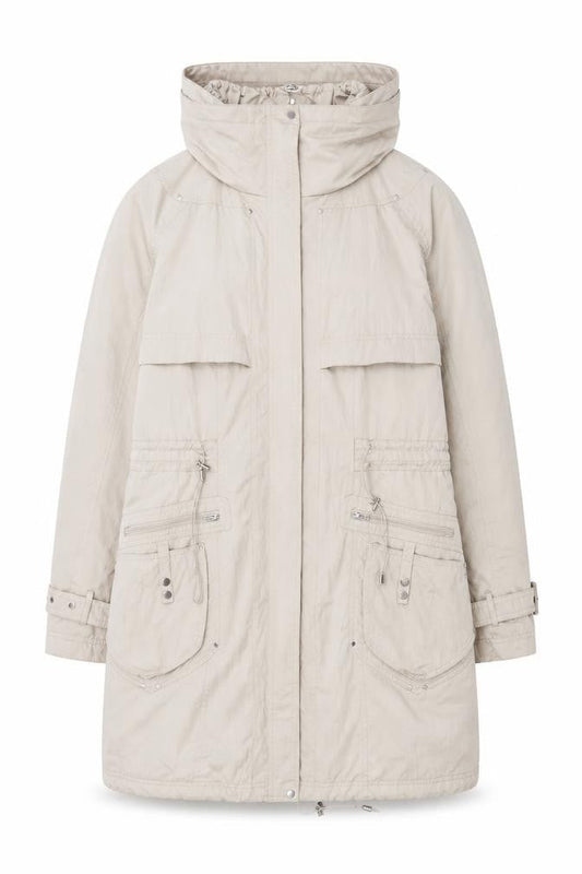 Womens UK Size 14 Clements Ribeiro Beige Parka Coat