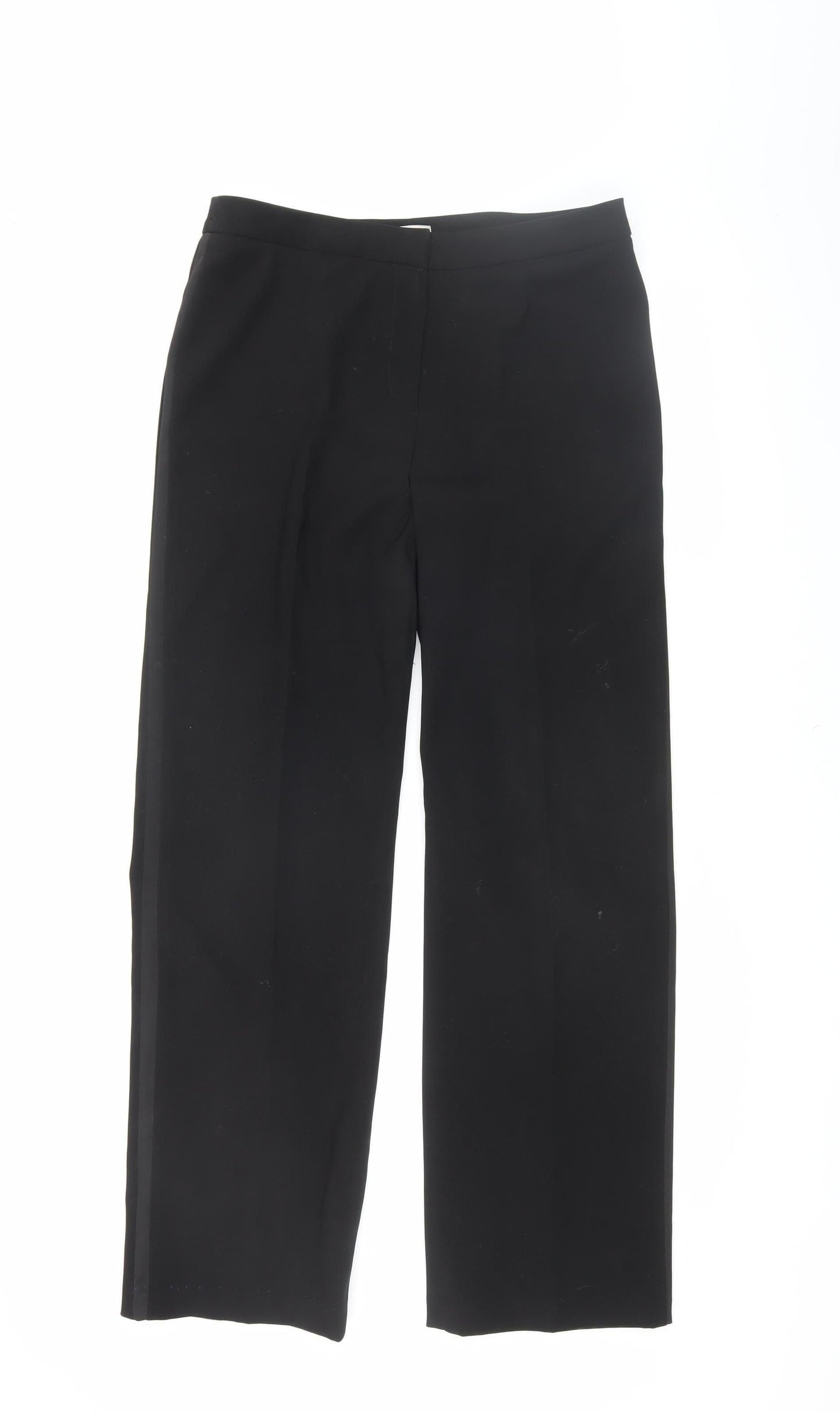 Womens UK Size 12 Etam Regular Fit Straight Black Trousers