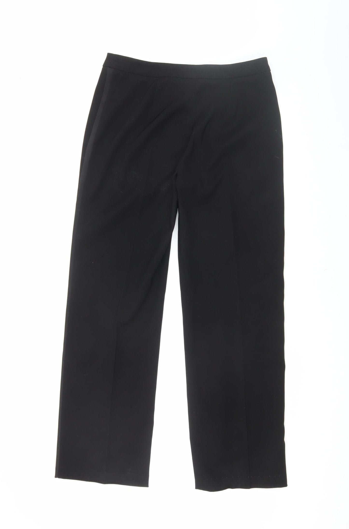 Womens UK Size 12 Etam Regular Fit Straight Black Trousers
