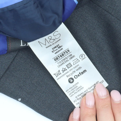 Mens UK Size 38 Marks and Spencer Regular Grey Suit Jacket