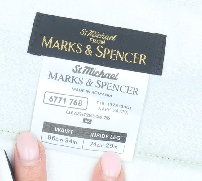 Marks and Spencer Men’s Blue Dress Pants, Size 34