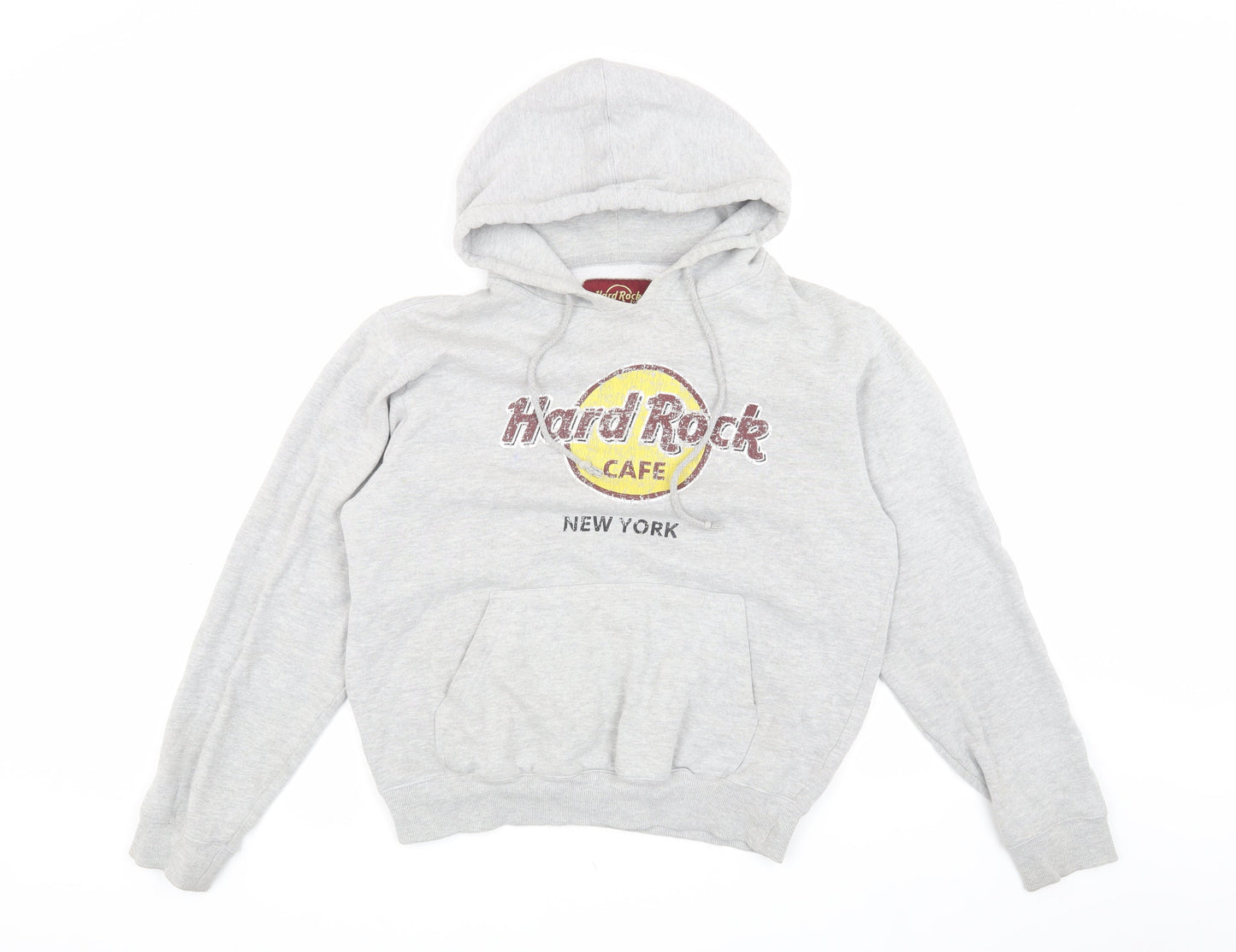 Unisex Adults UK Size M Hard Rock Cafe Grey Pullover Hoodie