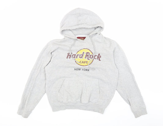 Unisex Adults UK Size M Hard Rock Cafe Grey Pullover Hoodie