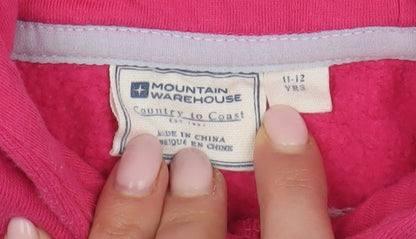 Mountain Warehouse Pink Girls Floral Hoodie 11-12Y