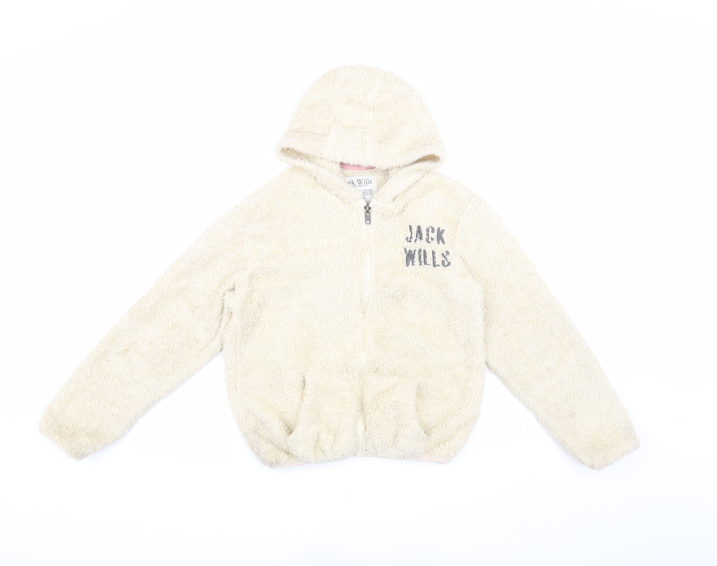 Jack Wills Girls Beige Hooded Puffer Jacket 12-13Y