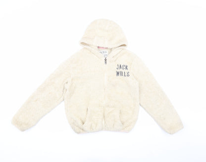 Jack Wills Girls Beige Hooded Puffer Jacket 12-13Y
