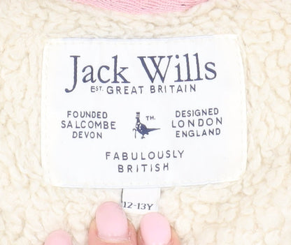 Jack Wills Girls Beige Hooded Puffer Jacket 12-13Y