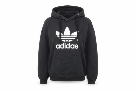 Front view of Adidas Women's Black Pullover Hoodie, size 12