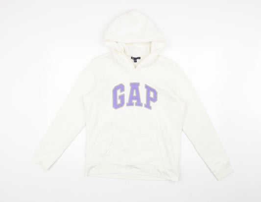 Gap Women's Ivory S Pullover Hoodie with Logo