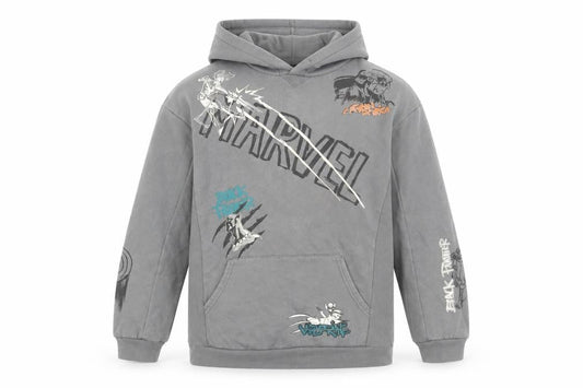 Marvel Boys Grey Hoodie 13-14 Years Black Panther Pullover