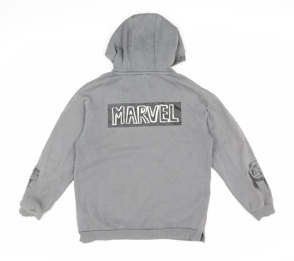 Marvel Boys Grey Hoodie 13-14 Years Black Panther Pullover
