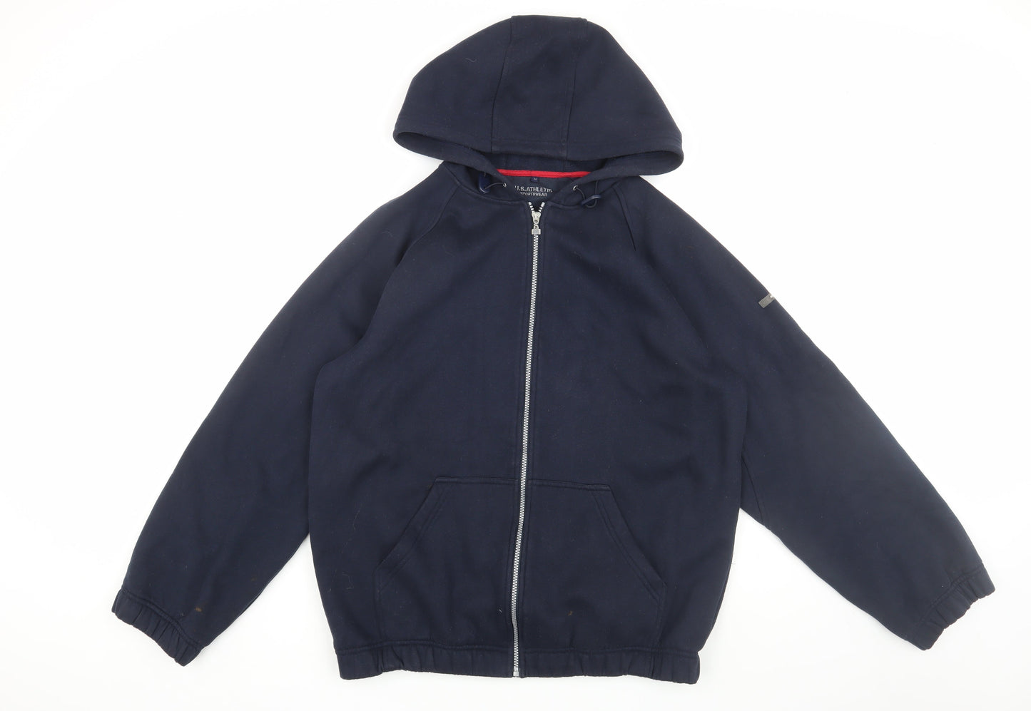 U.S. Athletic Men's Blue Full Zip Hoodie - M