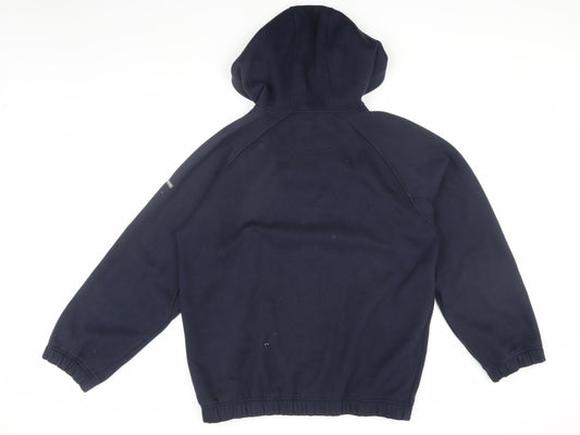 U.S. Athletic Men's Blue Full Zip Hoodie - M