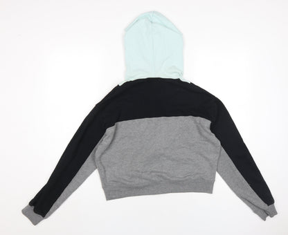 Victoria's Secret Pink Hoodie, Women, Grey/Black, S, Full Zip