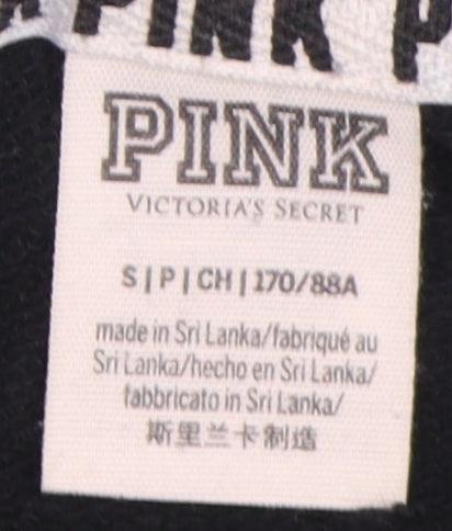 Victoria's Secret Pink Hoodie, Women, Grey/Black, S, Full Zip