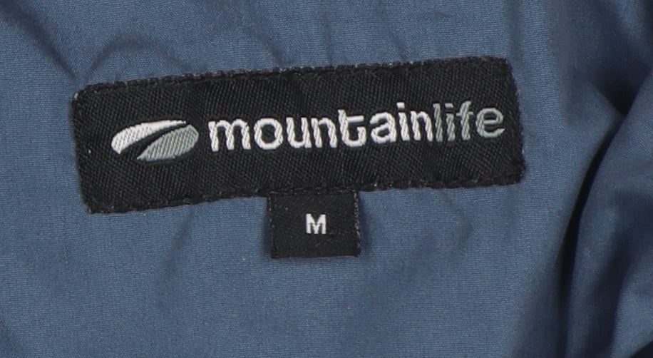 Mens UK Size M Mountainlife Blue Windbreaker Coat