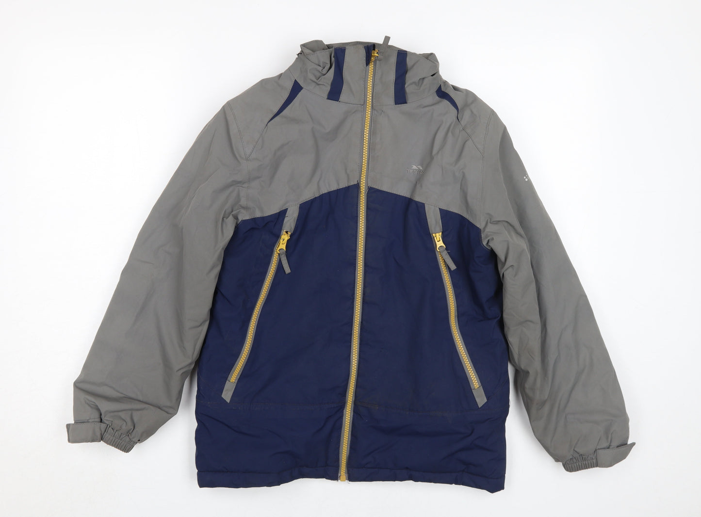 Trespass Boys Blue Rain Coat, 9-10Y Waterproof Jacket