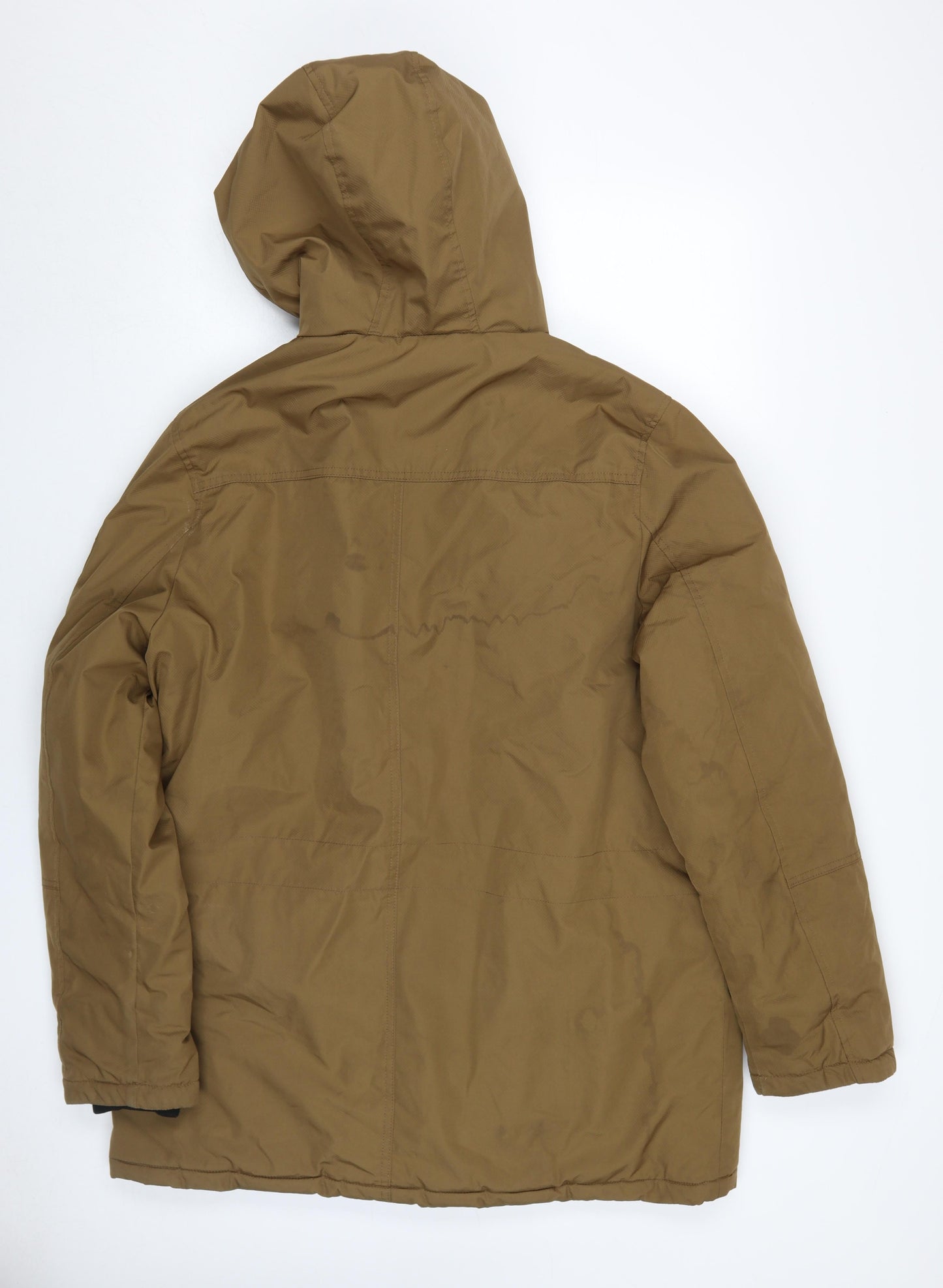 Mens UK Size L Red Herring Brown Parka Coat