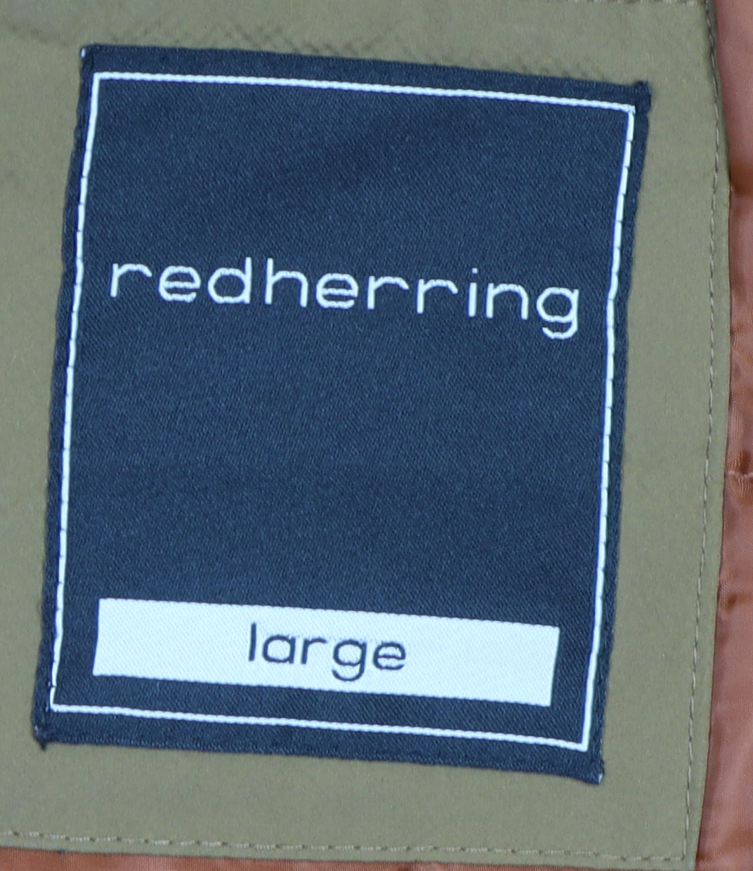 Mens UK Size L Red Herring Brown Parka Coat