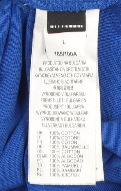 Diesel Men's Blue L Polo Short Sleeve Solid Casual