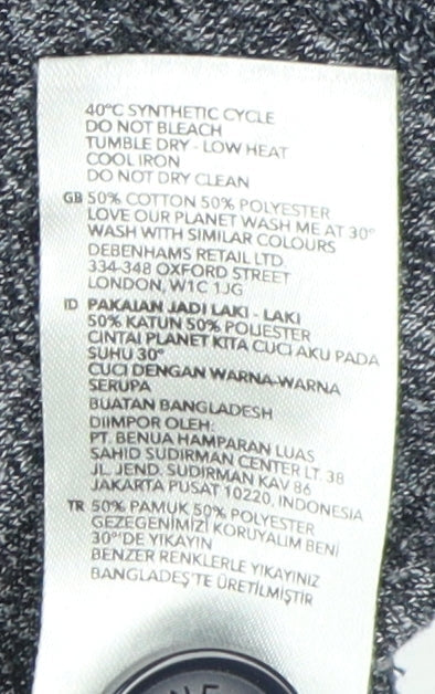 Maine New England Men's Grey Henley Jumper L